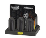 Encendedor Clipper Matt Black Metalico