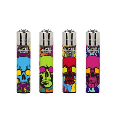 Encendedor Clipper Colorful Skulls 1