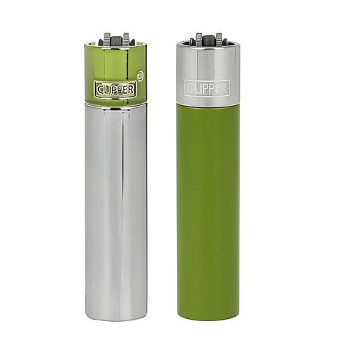 Encendedor Clipper Metalico Pistacho