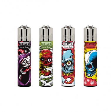 Encendedor Clipper Weed Skulls 1