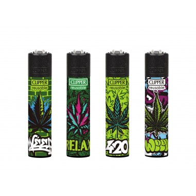 Encendedor Clipper Graf Weed