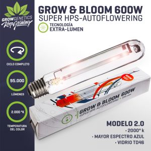 Ampolleta Grow & Bloom 600W Extra Lumen